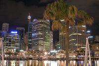 Sydney Darling Harbour at night